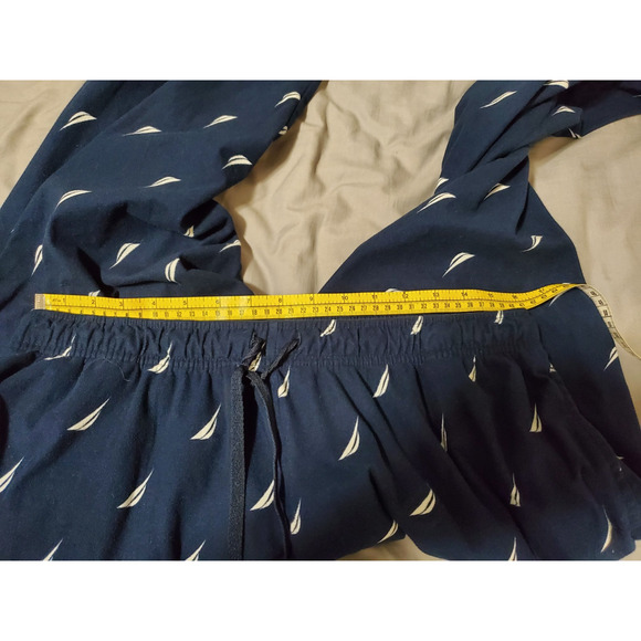 Nautica Men’s Sleepwear Lounge Pants – Navy with Sailboat Print – Size L - Picture 9 of 12